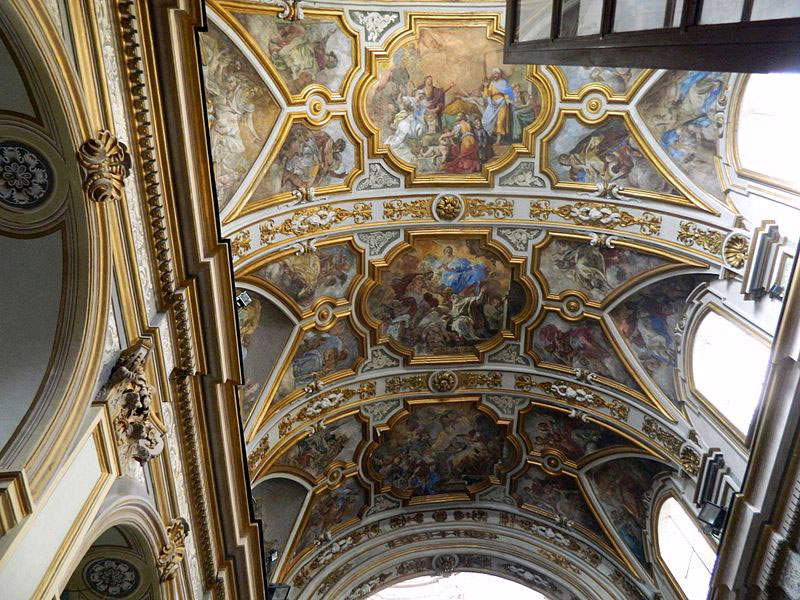 Naples ceiling of San Nicola alla Carit church with Solimena s