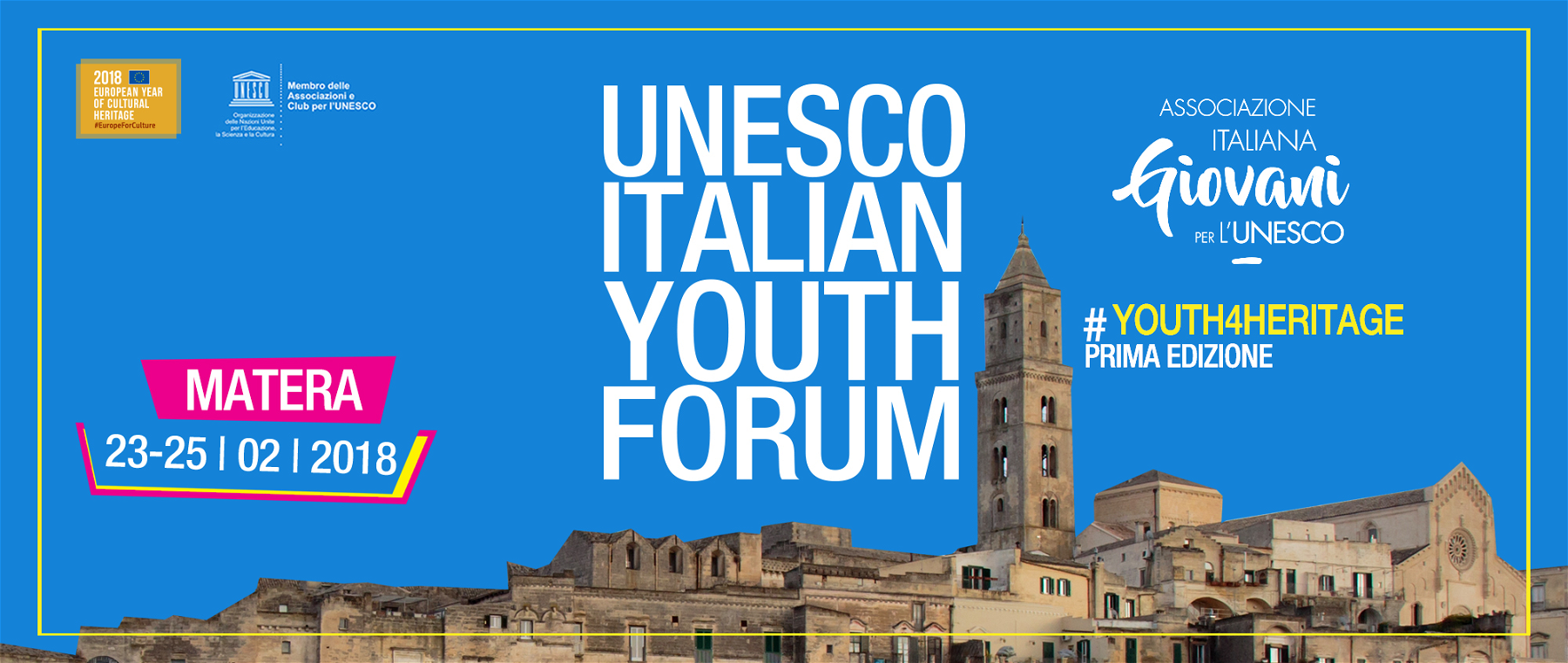 A Matera il primo forum dell'UNESCO per i giovani, dal 23 al 25 febbraio. Ecco come partecipare