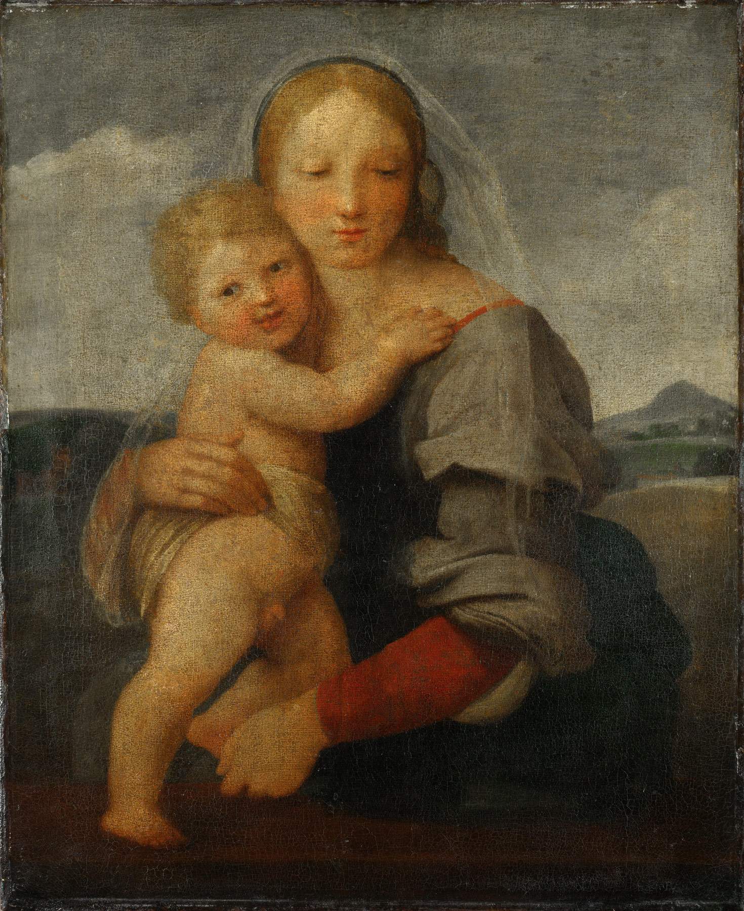 Raphael (Raffaello Sanzio or Santi), Madonna and Child Enthroned with  Saints