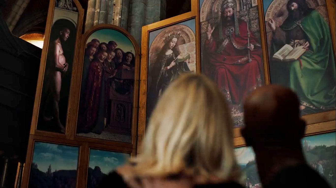 “Nelle Fiandre l'amore si celebra in tutte le forme e i colori”: la bellissima campagna per il restauro del Polittico di Van Eyck 