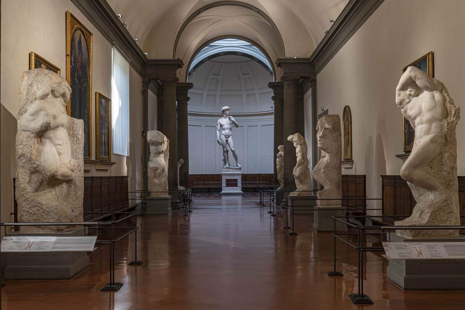 Florence's Accademia Gallery, metal bollards arrive for Prisons